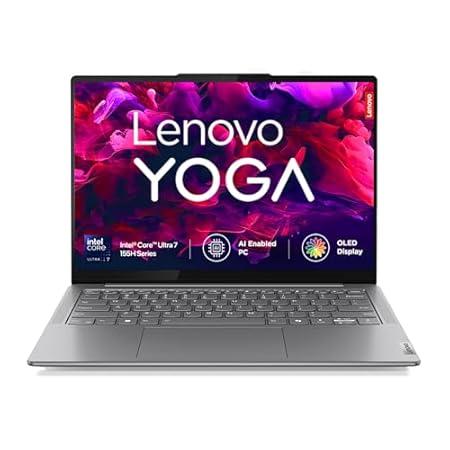 Lenovo Yoga Slim 7 2025 Intel Core Ultra 7 155H 14"(35.5cm) WUXGA-OLED 400Nits Laptop (16GB RAM/512GB SSD/AI PC/2Wx4 Speakers/Windows 11/Office Home 2024/1Yr ADP Free/Grey/1.39Kg), 83CV009XIN